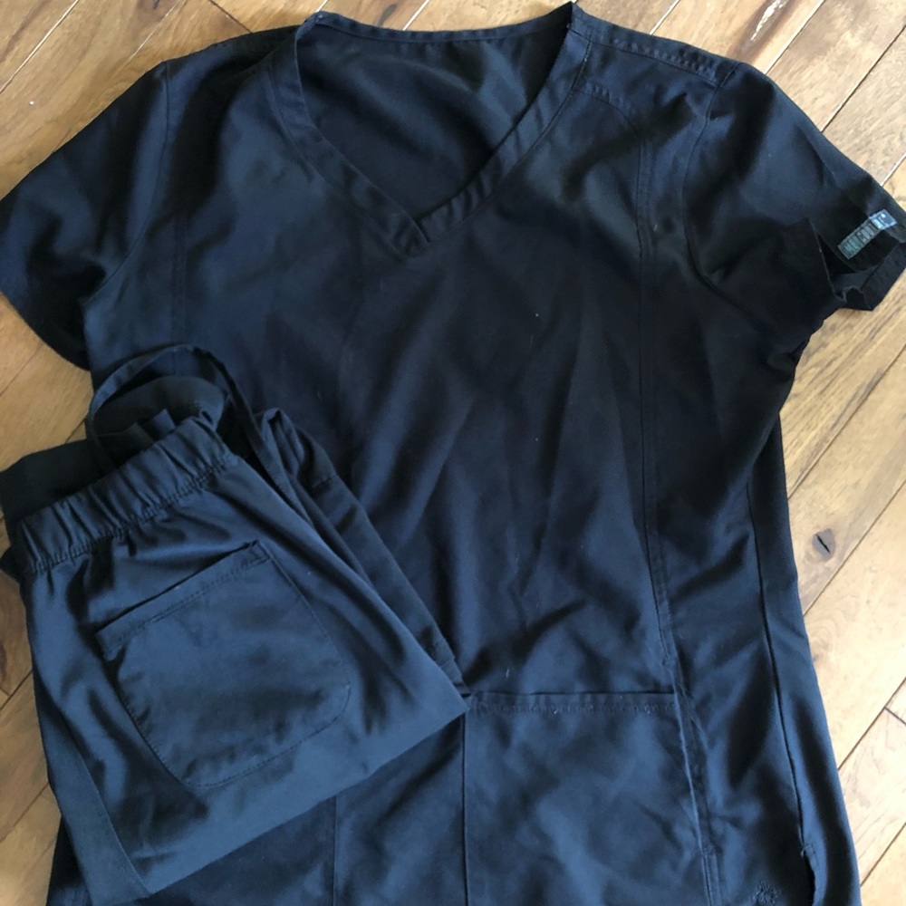 Healing Hands Black Scrub Set